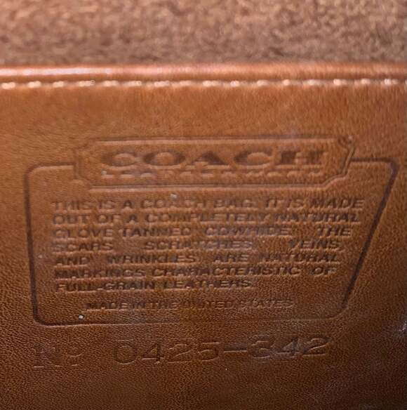 Coach 342 ~ 1980´s Vintage Tan Leather Shoulder...